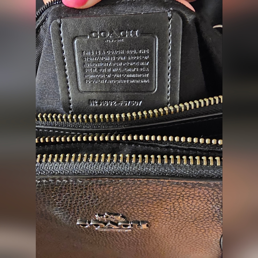 Coach F57507 Christie Carryall Shoulder Bag Python Snake Exotic Black Purse EUC - Picture 4 of 16